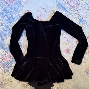 Chic Black Velvet Ice Dress